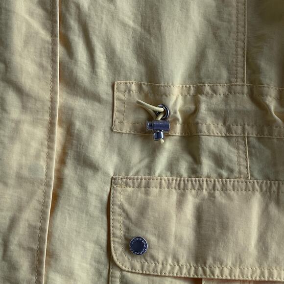 Lands' End Jacket Womens Large Yellow Mesh Lined Windbreaker Zip Front Pockets - Picture 4 of 10